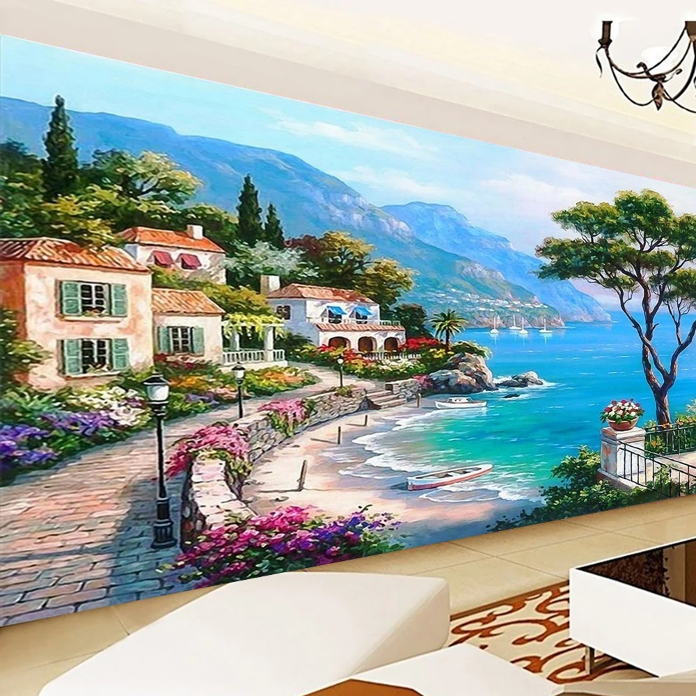 

Алмазная вышивка побережье, 5D алмазная живопись, пейзаж