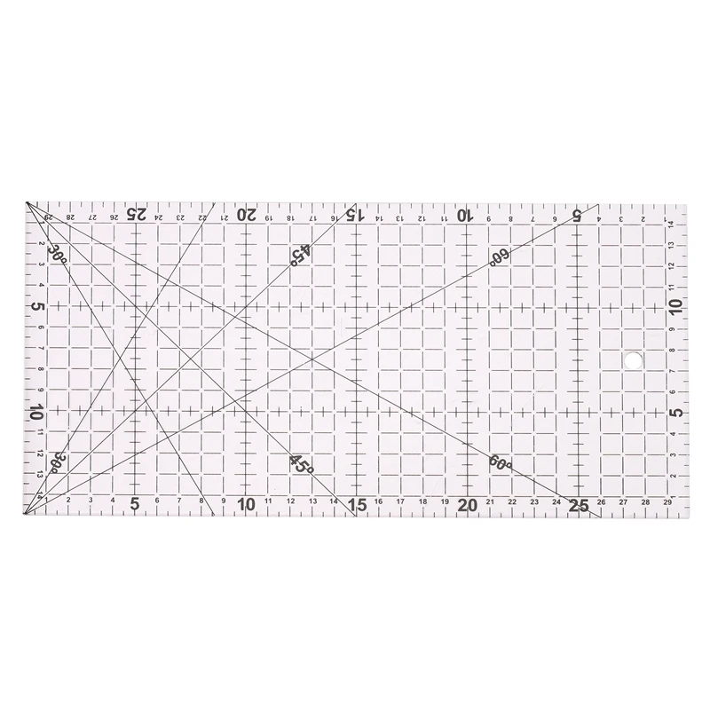 

30X15cm Quilting Sewing Patchwork Foot Aligned Ruler Grid Tailor Craft Scale