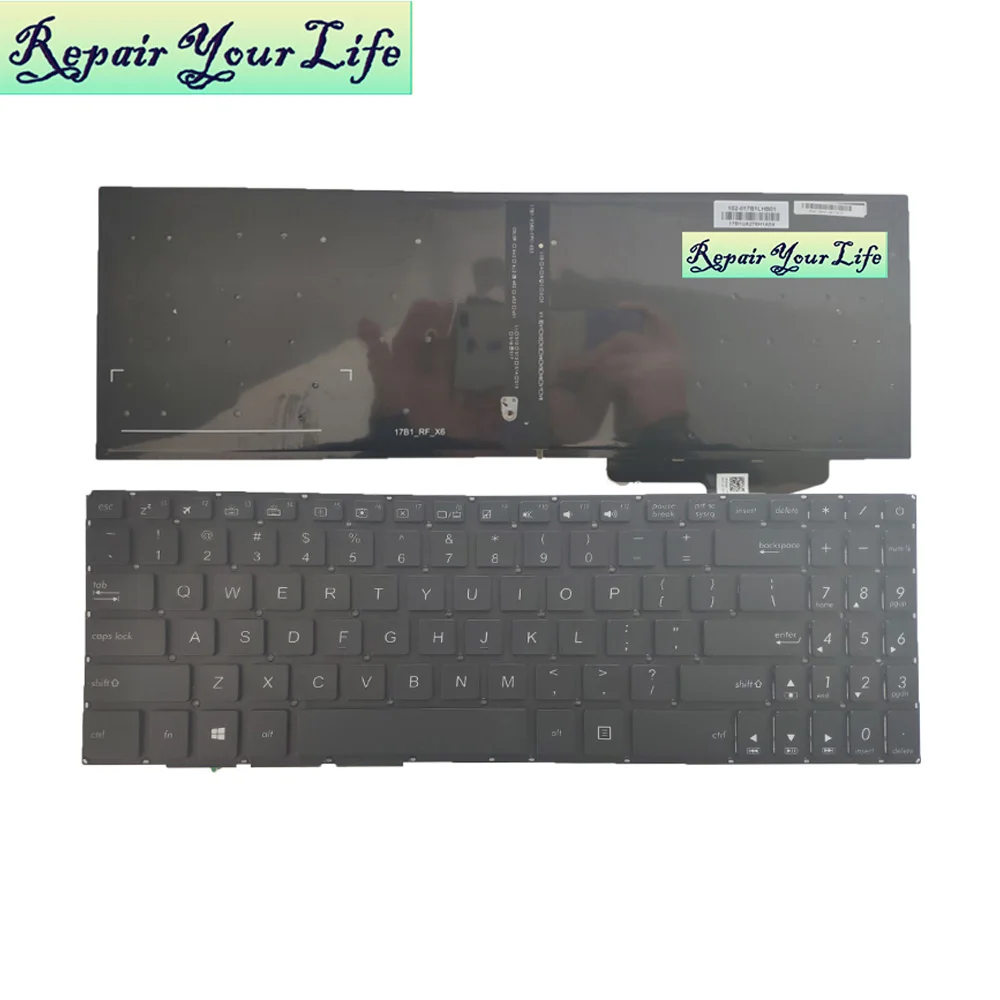 

US Backlight Laptop Keyboard For ASUS VivoBook Pro 15 N580 N580V N580G N580GD NX580 English Replacement Keyboards 0KN1 291TA12