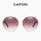Солнцезащитные очки CAPONI женские, круглые, без оправы, с градиентными линзами, CP2107
