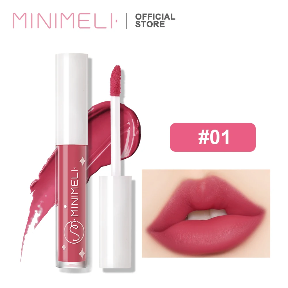 Миниатюрная жидкая помада для макияжа MINIMELI пигментированная Помада губ матовая