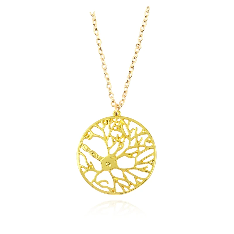 Ожерелье женское круглое из сплава с кулоном Дерево жизни 2 цвета | Украшения и