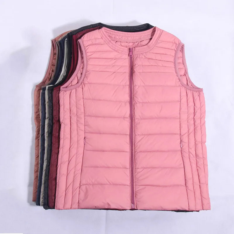 Новинка женский зимний жилет 90% на белом утином пуху ульсветильник куртка без