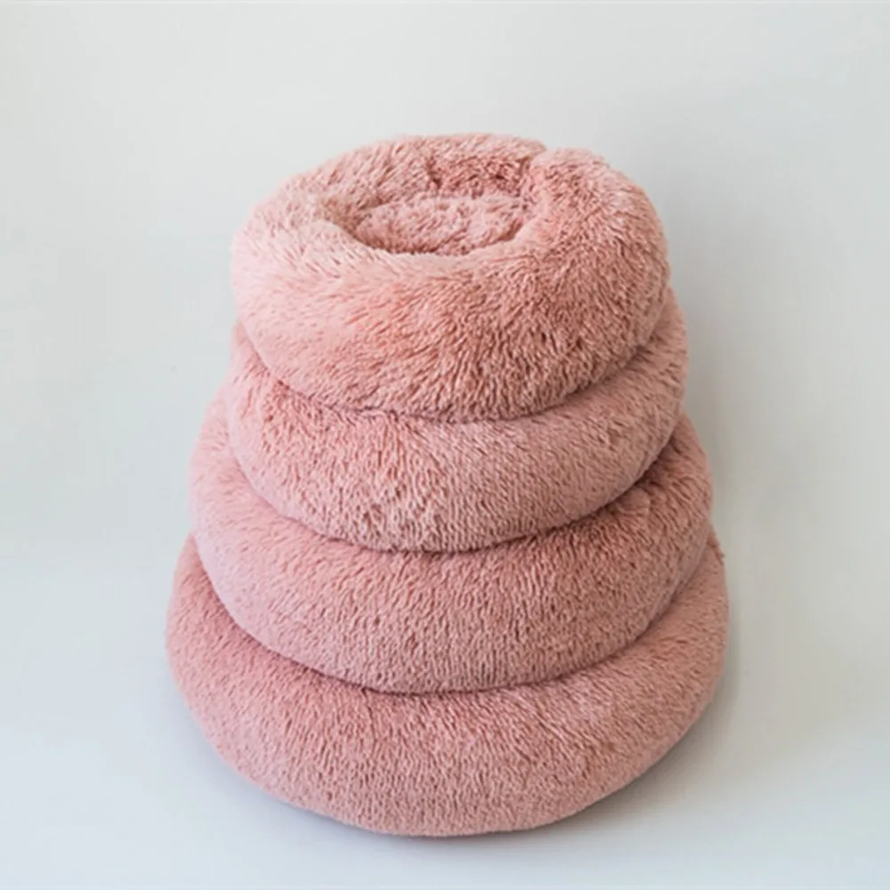 Deep Sleep Plush Round Dog Kennel Cat Litter Autumn And Winter Pet Nest Mat Cat Bed Professional Fashion