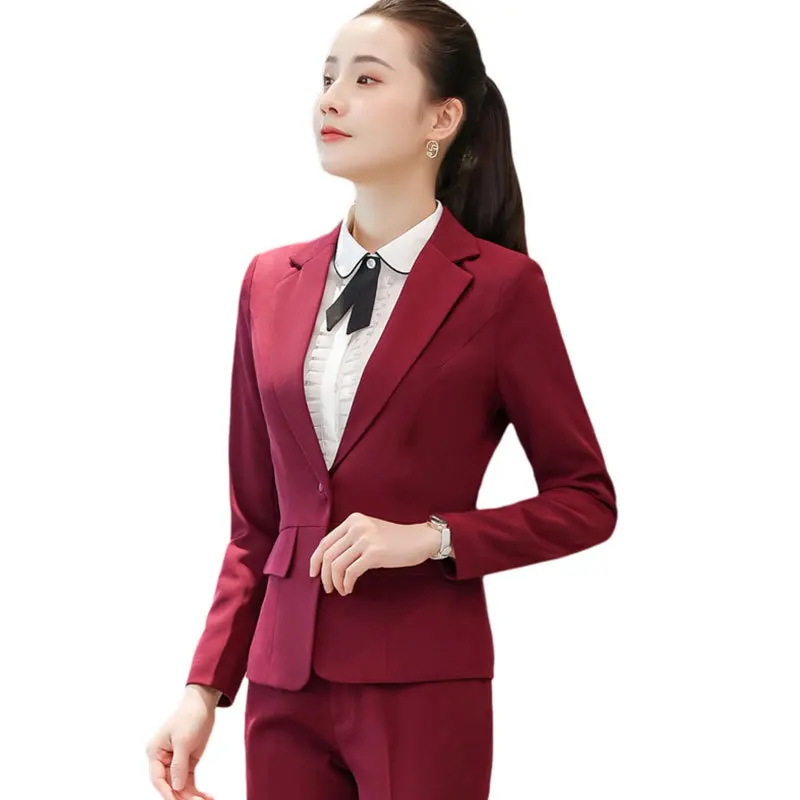 костюм женский брючный костюмы женские Офисные формальные деловые рабочие брюки
