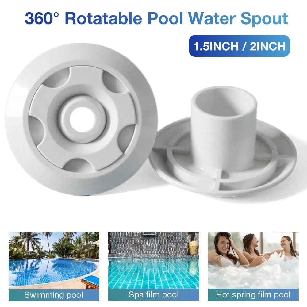 

360 Degree Rotatable Pool Water Spout Stable Water Nozzle Inlet for Swimming Pool Spa Hot Spring Massage Water Fitting
