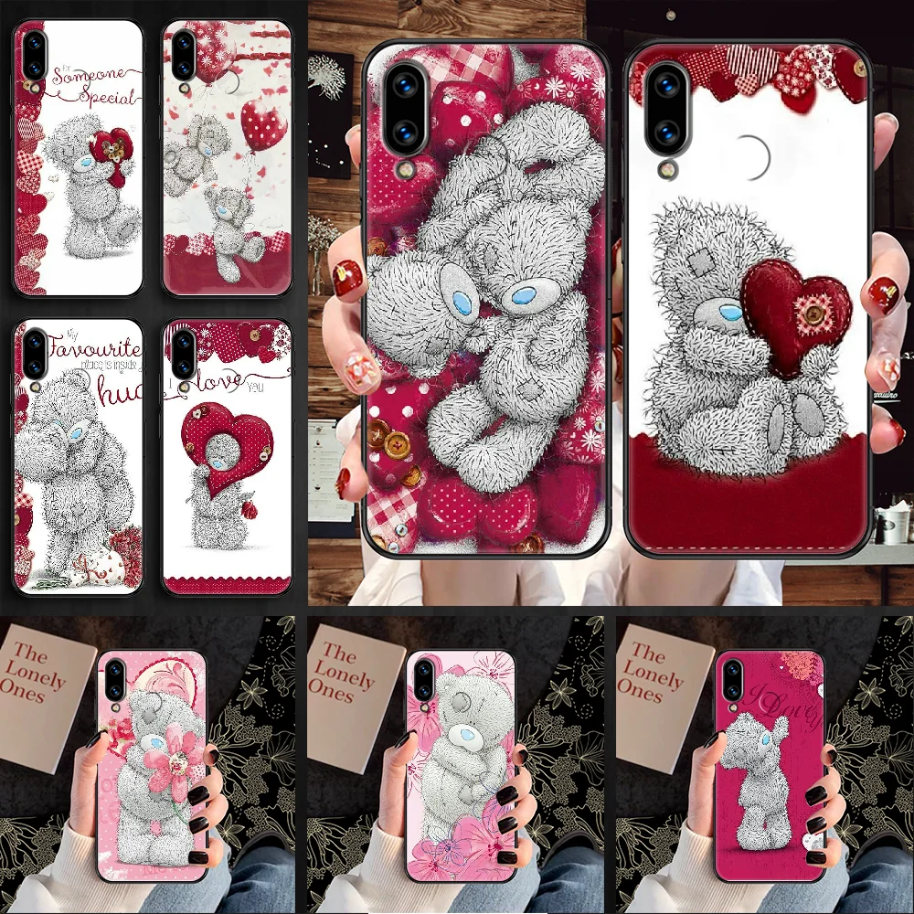Bear Tatty Teddy Me To You чехол для телефона Huawei Honor 6 7 8 9 10 10i 20 A C X Lite рro играть черный арт coque