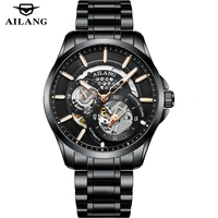 ailang 2022 new luxury mens black all steel waterproof automatic mechanical watches business men watches relogio masculino
