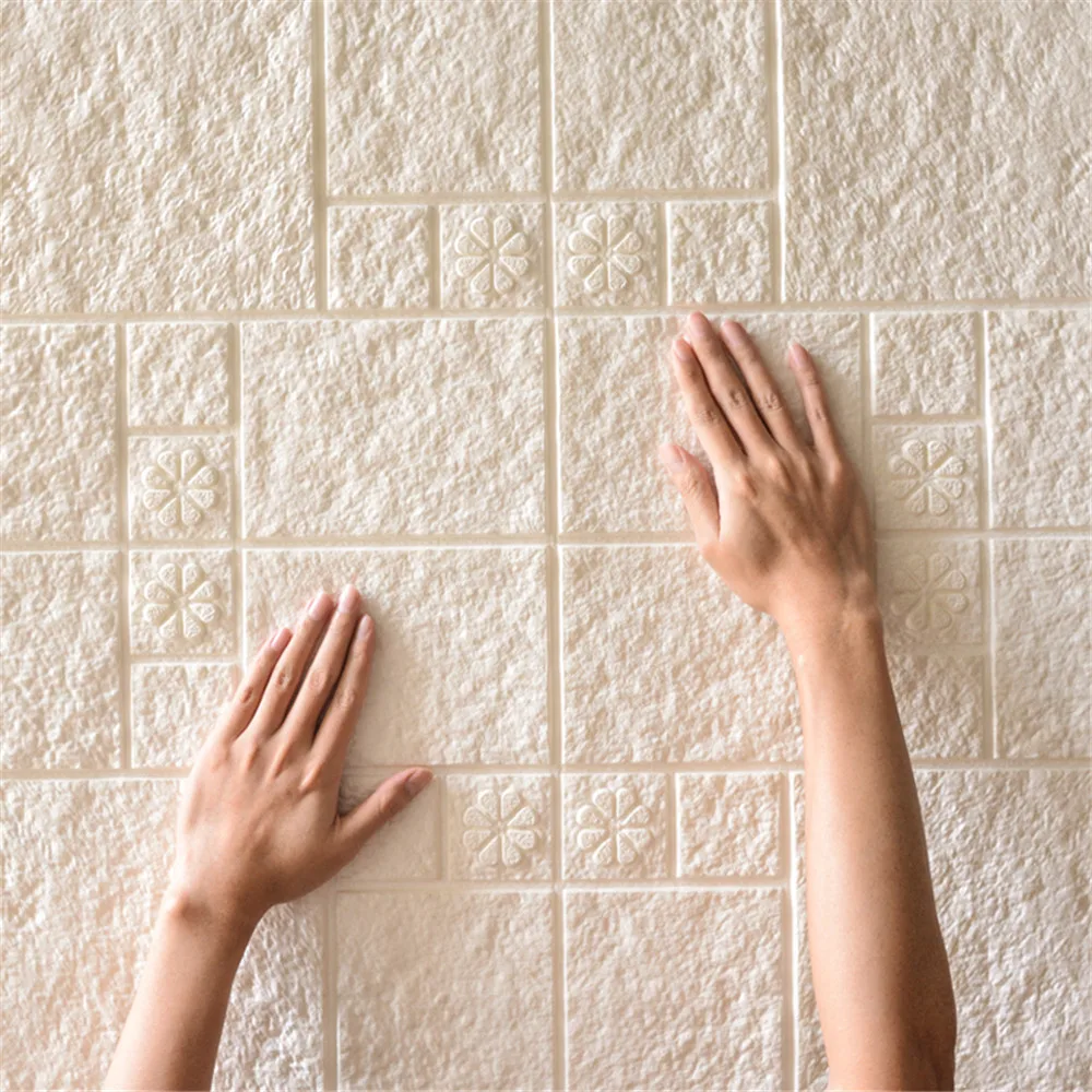 ПЭ пены 3D обои DIY стикер стены s Настенный декор тисненый кирпич камень фон для