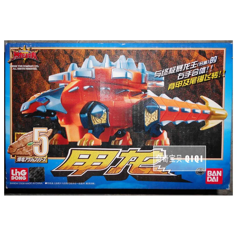 

BANDAI Super Sentai Action Figures Toy Transformation Robot Bakuryuu Sentai Abaranger 05 Ankylosaurus Model Collection Boys Gift