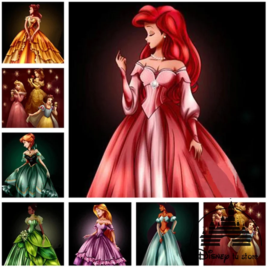 

Diy 5d Diamond Painting Disney Princess Full Diamond Embroidery Mosaic Art Cross Stitch Kit Rhinestone Picture Decorative