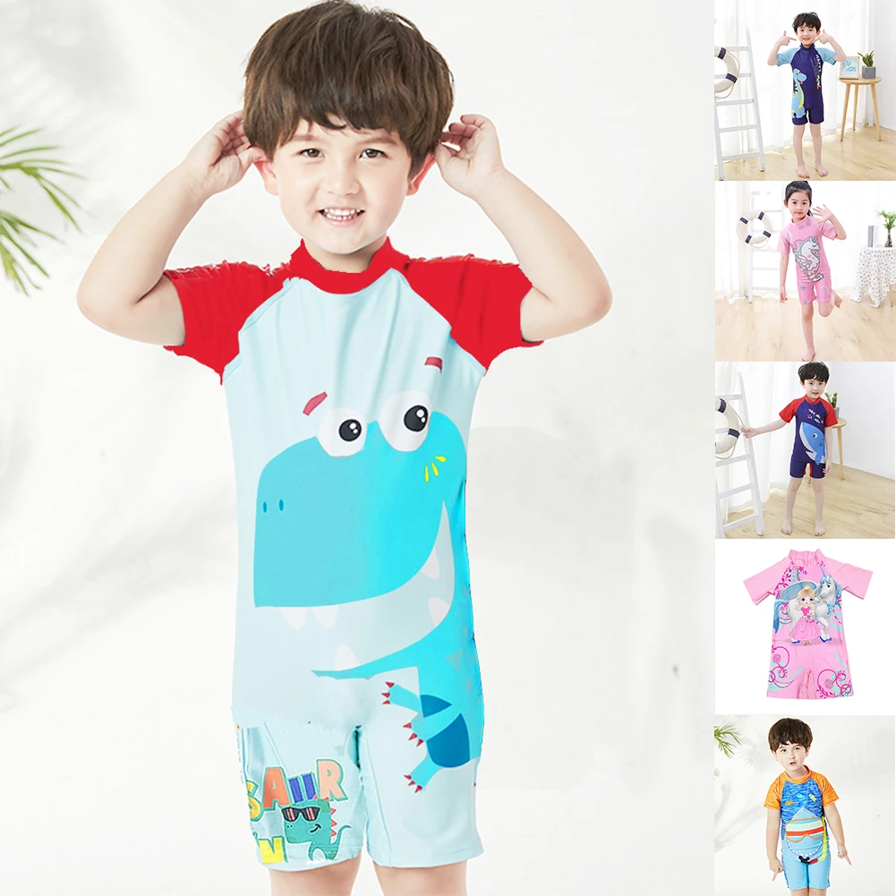 

New 2021 Children'S Swimsuit Girl One-Piece Cartoon Animal Pattern Swimsuit Summer One-Piece Baby Quick-Drying Swimsuit Hot Sale
