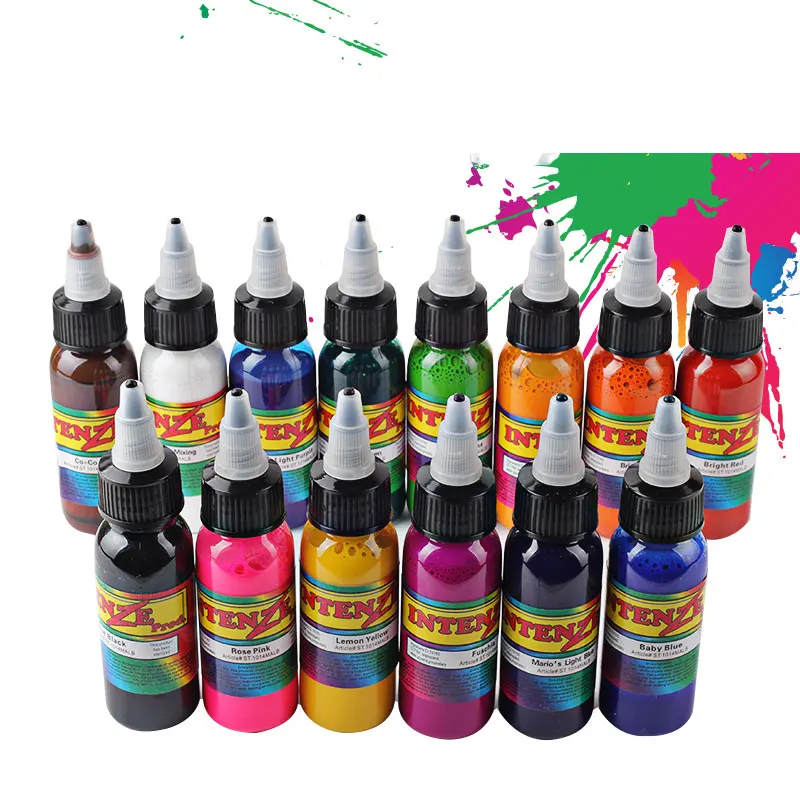 

Tattoo Equipment Professional Tattoo Pigment Domestic Yindansi Suit 30Ml14 Color Easy To Color Factory Direct Sales Pigment
