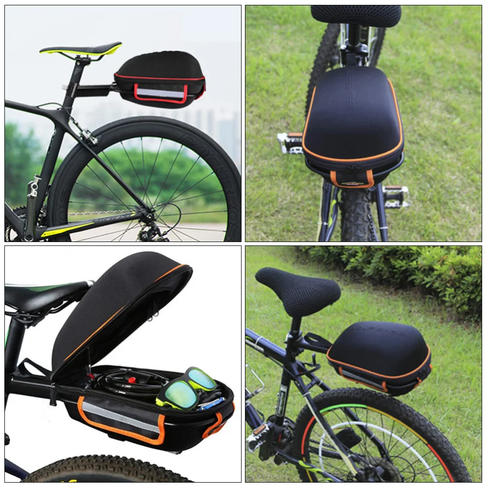 

1PC Hard Shell Bike Backseat Bag Waterproof Multifunctional Bike Container