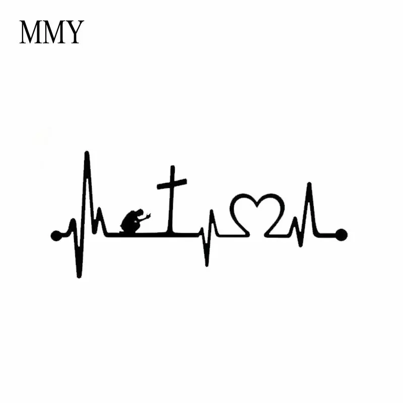 8 &quot* 3 5&quot молящийся на кресте стикер для автомобиля вера в Иисуса Библейская