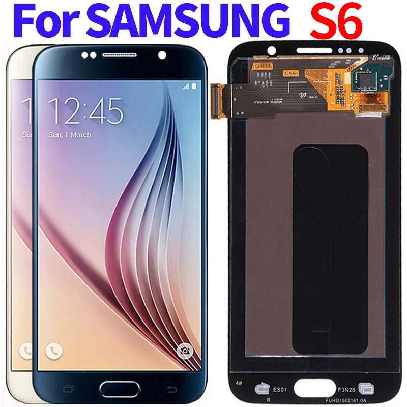 

ЖК-дисплей AMOLED для SAMSUNG Galaxy S6 G920 G920F, дигитайзер с сенсорным экраном G920V, G920A, G920i, G920p, оригинал