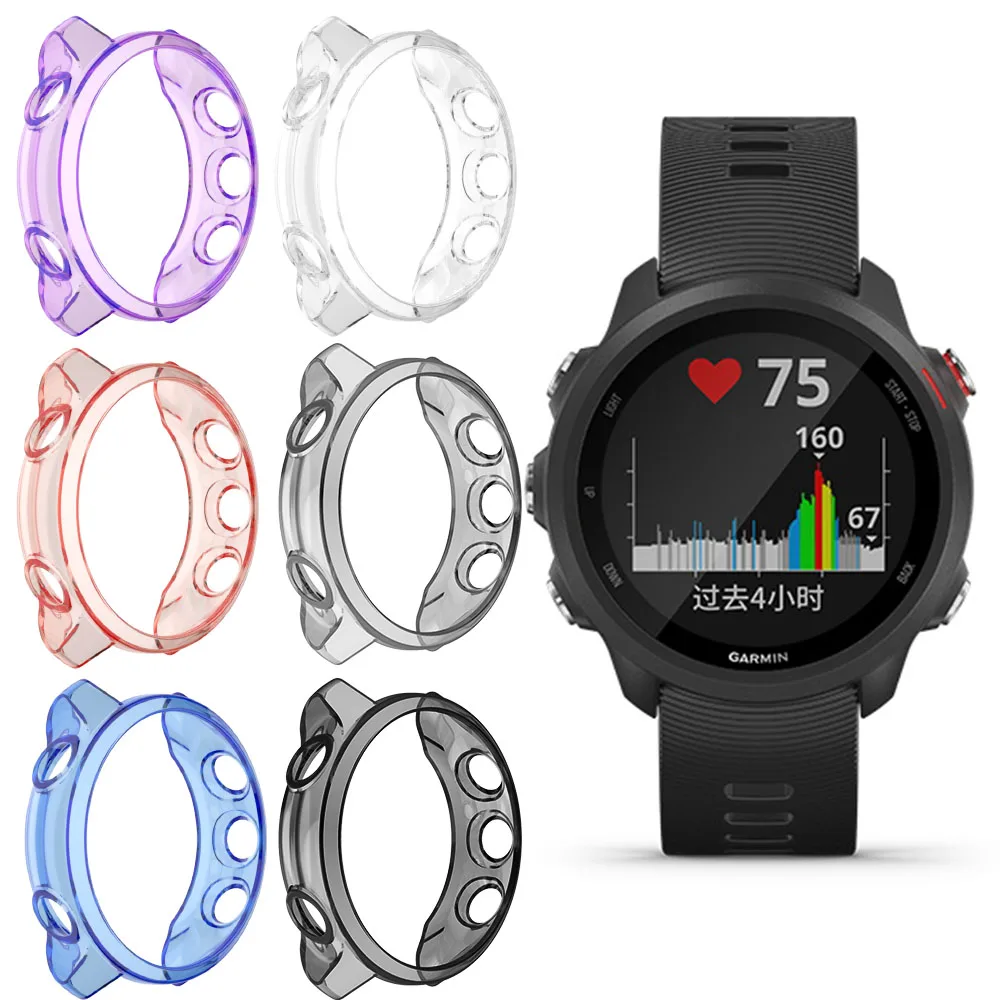 Чехол для часов Garmin Forerunner 245M / 245 TPU, защитный чехол, сменный противоударный Прозрачный чехол для часов
