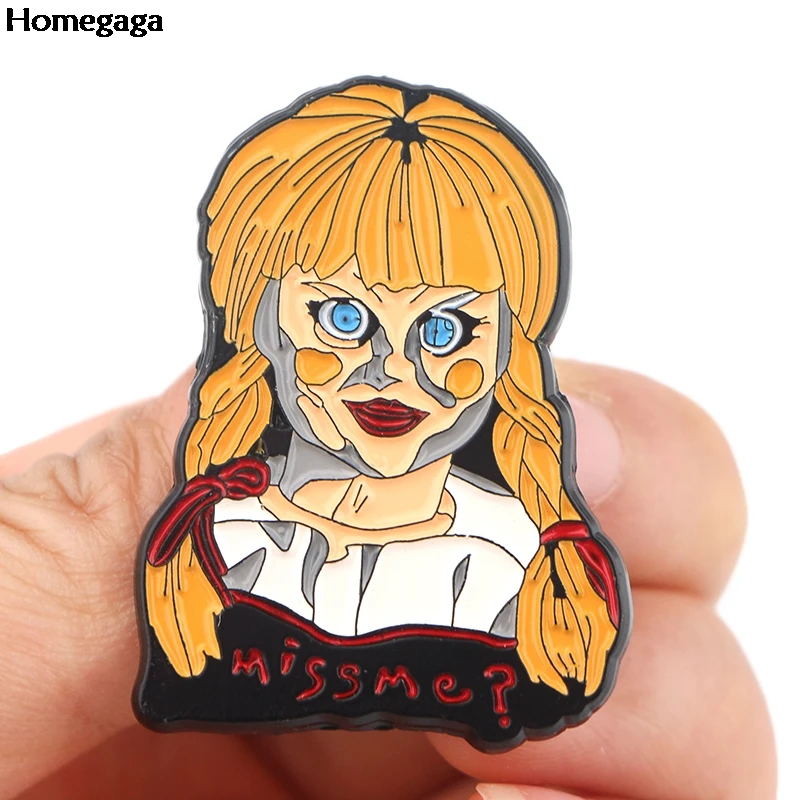

Homegaga 1pcs Thriller Badges Horror Clown Pin Saw Badge Cool Jacket Pin Coat Badge Backapck Badgs Brooches Jewelry Gift D2579