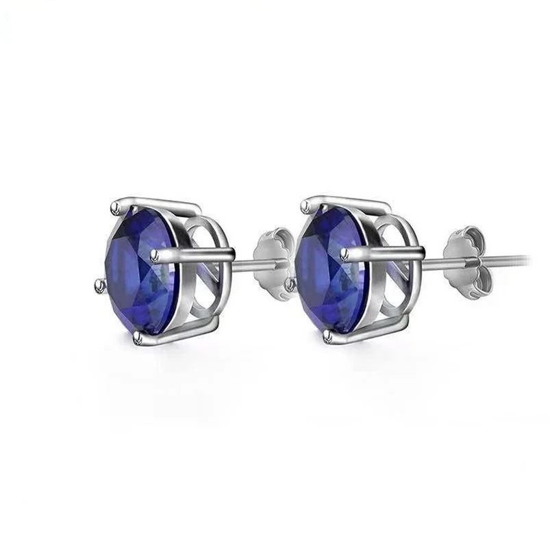 

Fashion simple classic four claw Earrings round gem Earrings