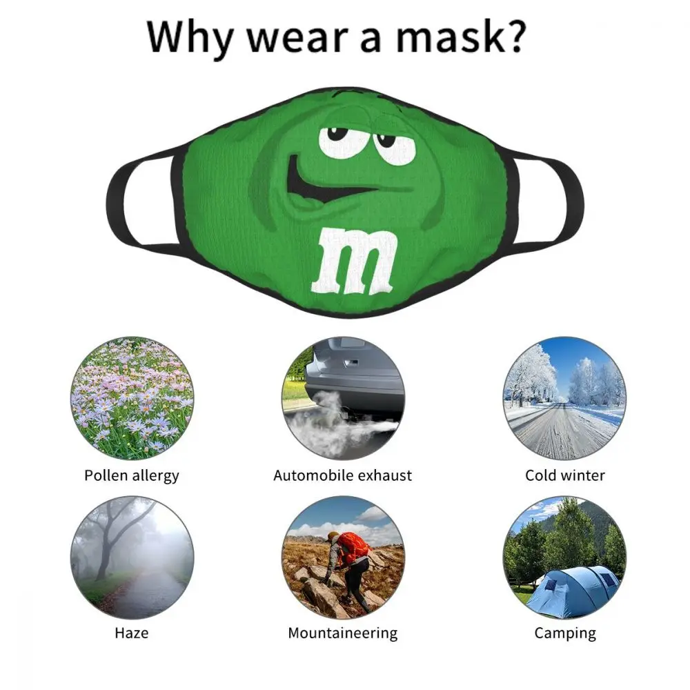 Многоразовая Пылезащитная маска M &amp M's для лица с изображением шоколадных