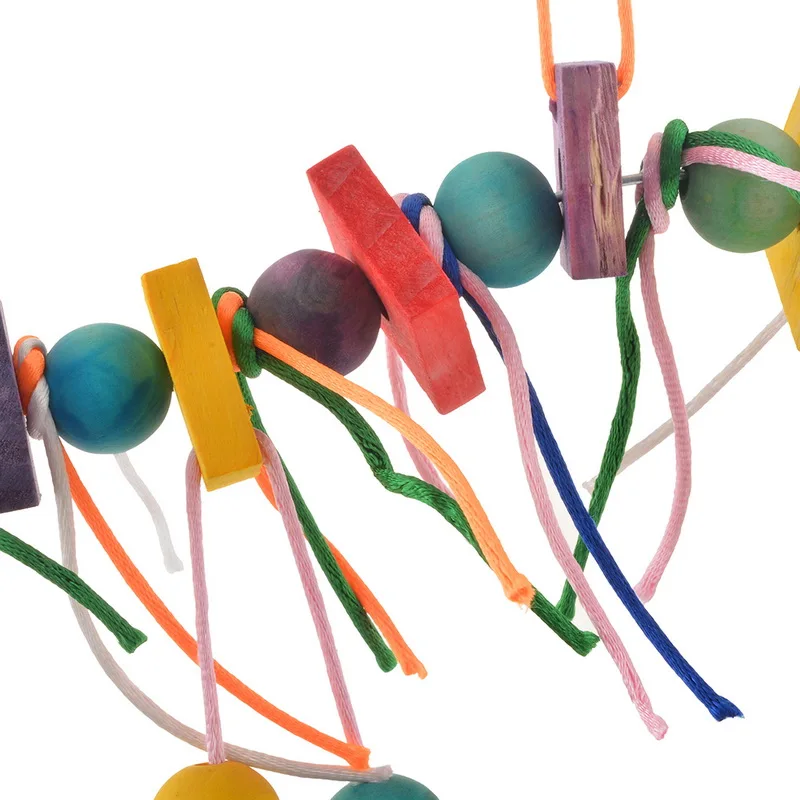 Милые животные попугай птица деревянные игрушки для жевания скалолазание качели