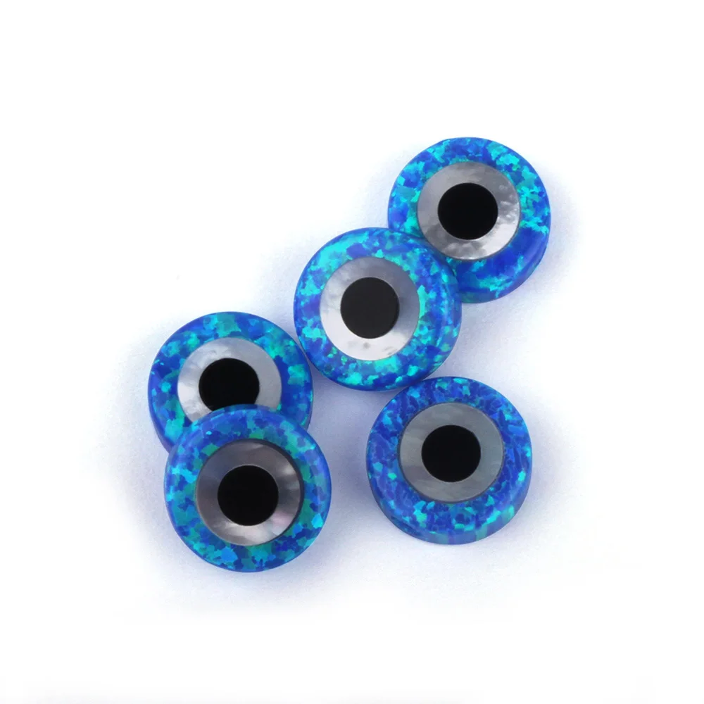 Лидер продаж! 10 мм двойными бортами круглый зловещий глаз синий OP05 из