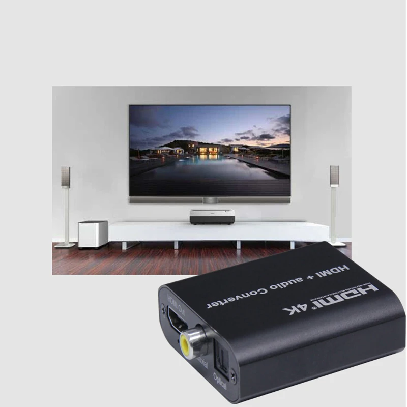 UHD 4K HDMI аудио экстрактор сплиттер в toslink Spdif коаксиальный конвертер + цифровой для