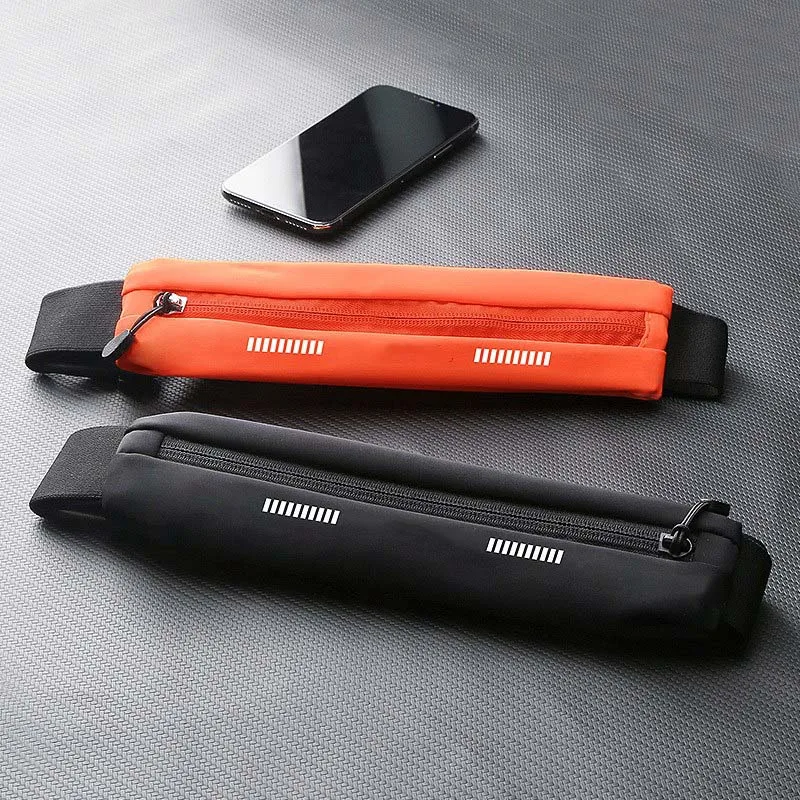outdoor sports running cell phone luminous waist bag cycling hiking waterproof slim mobile phone pouch key card earphone holder free global shipping