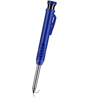 solid carpenter pencil set leads built in sharpener deep hole mechanical marker marking pen tool