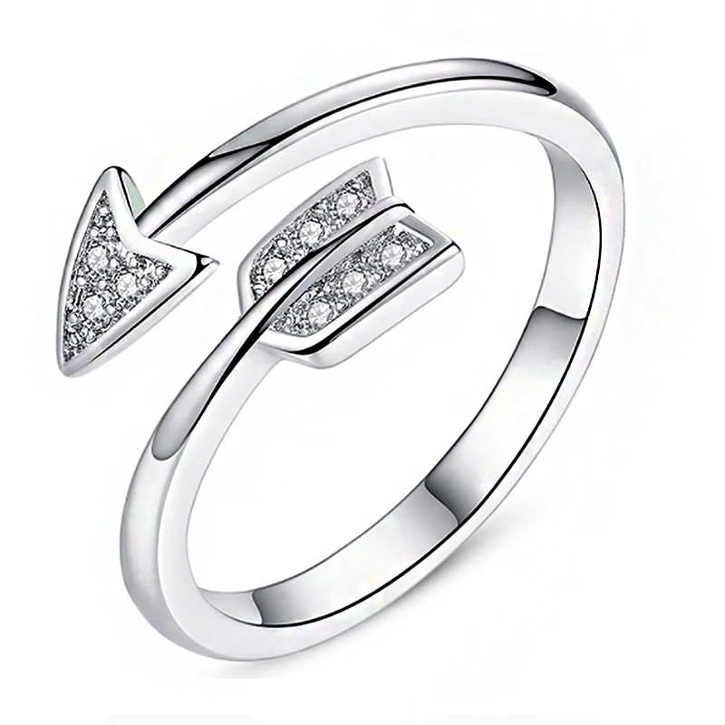 Модное серебряное кольцо со стрелой для апидов стрелы посеребренное Открытое