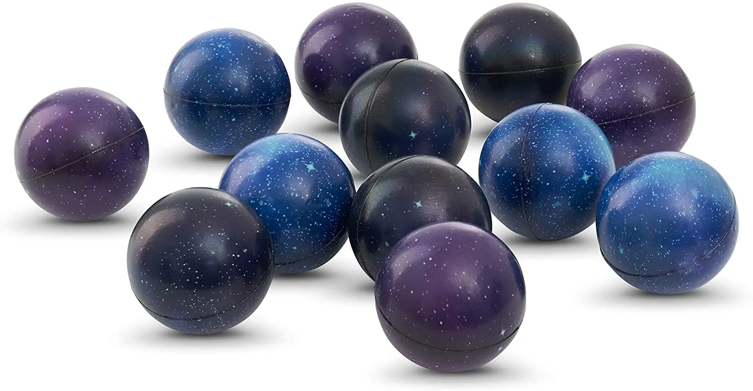 

Stress Balls for Kids and Adults - Outer Space Starlight Galaxy Design in Breathtaking Colors - Bulk Set of 12