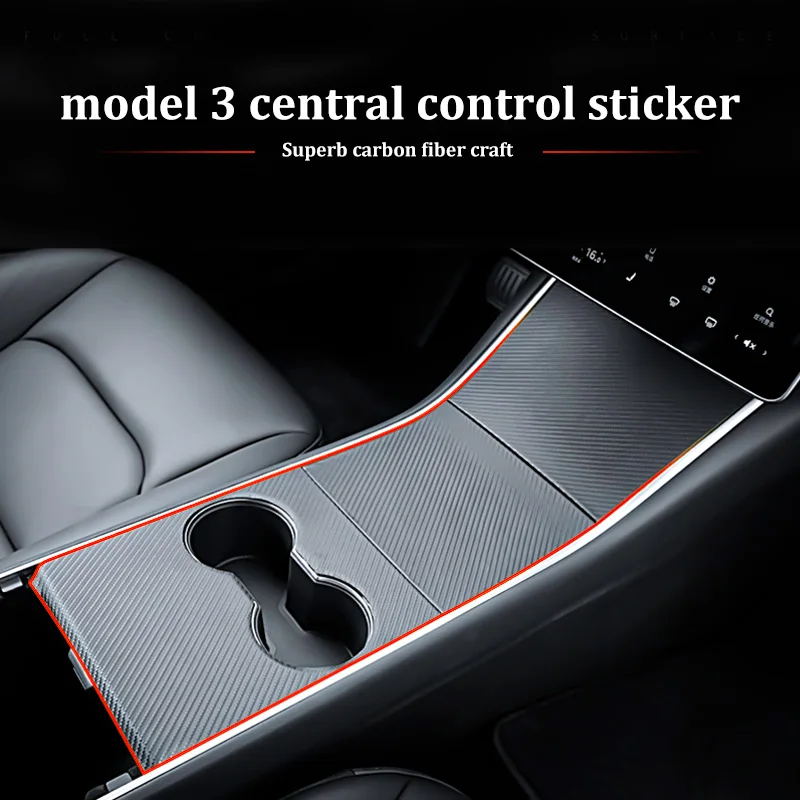 car Interior protection Panel Cover Protect Consolle arbon/Black Fiber sports For Model 3 Y Three 2020 | Автомобили и мотоциклы