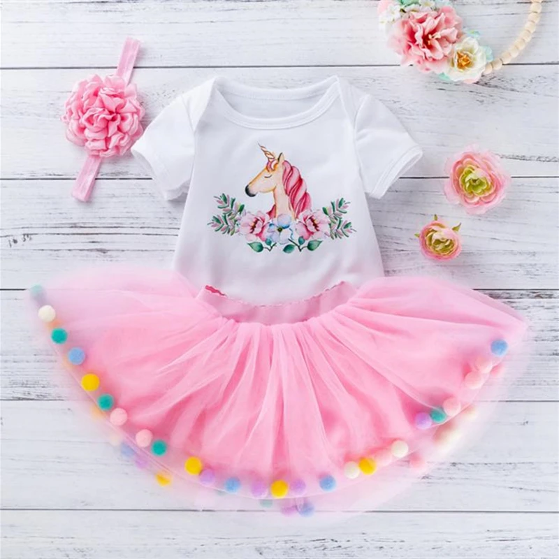 Мой маленький пони милая розовая одежда для маленьких девочек Единорог малышей