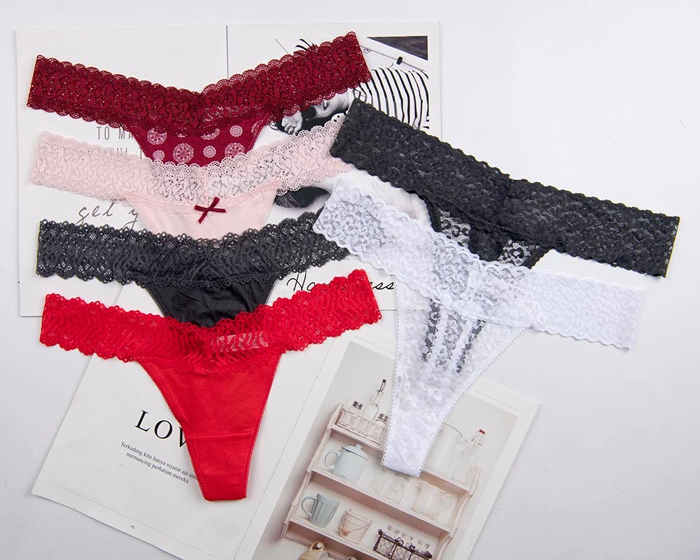 Женские сексуальные кружевные стринги Трусы-стринги нижнее белье для женщин