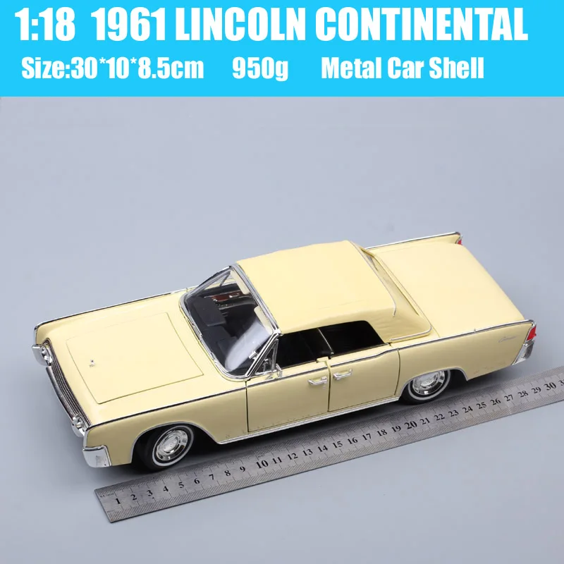 Классические большие весы автомобильные 1:18 марки 1961 LINCOLN CONTINENTAL металлические