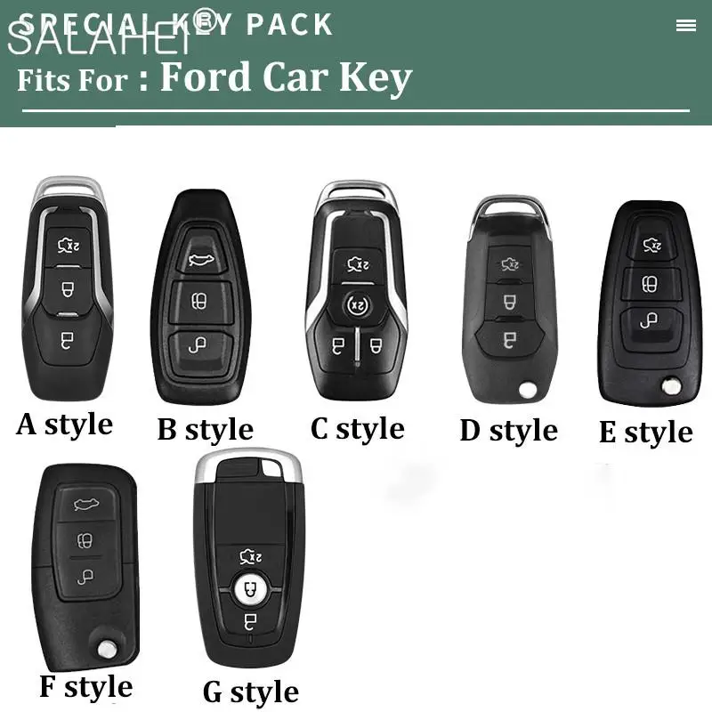 

Genuine Leather Key Case Cover For Car For Ford EXPLORER Mustang Explorer Everest Edge Ecosport Kuga Taurus Mondeo Focus Fiesta