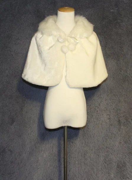 Свадебная накидка шаль из искусственного меха для свадьбы белая слоновая кость