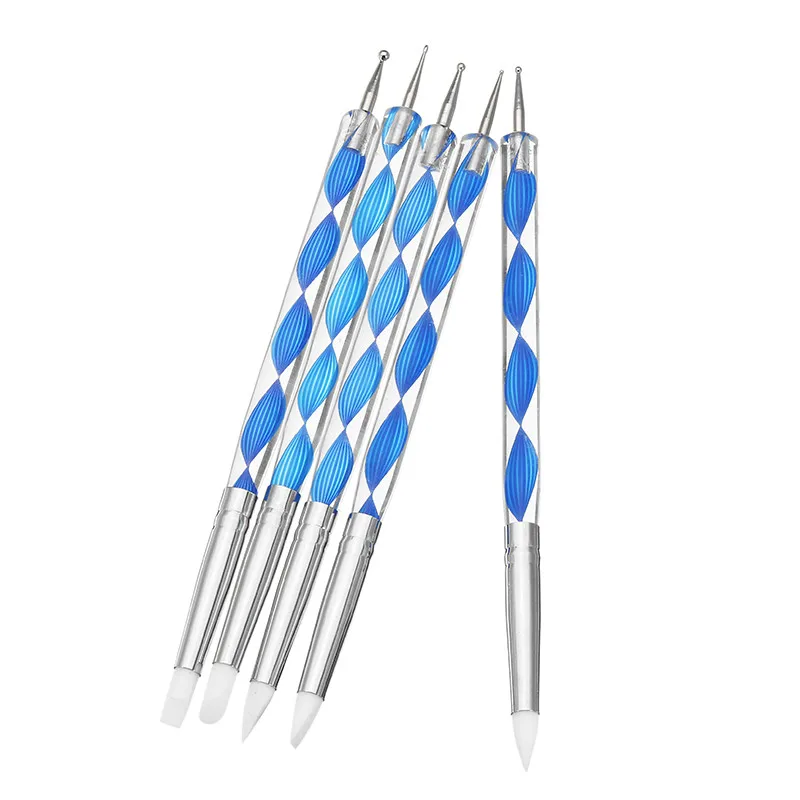 DIY 5X2 способ гончарная глина шарики Stylus инструменты полимерные инструменты для создания скульптур из глины инструменты для нейл-арта Силиконовые Цветные Формочки инструмент для раскрашивания