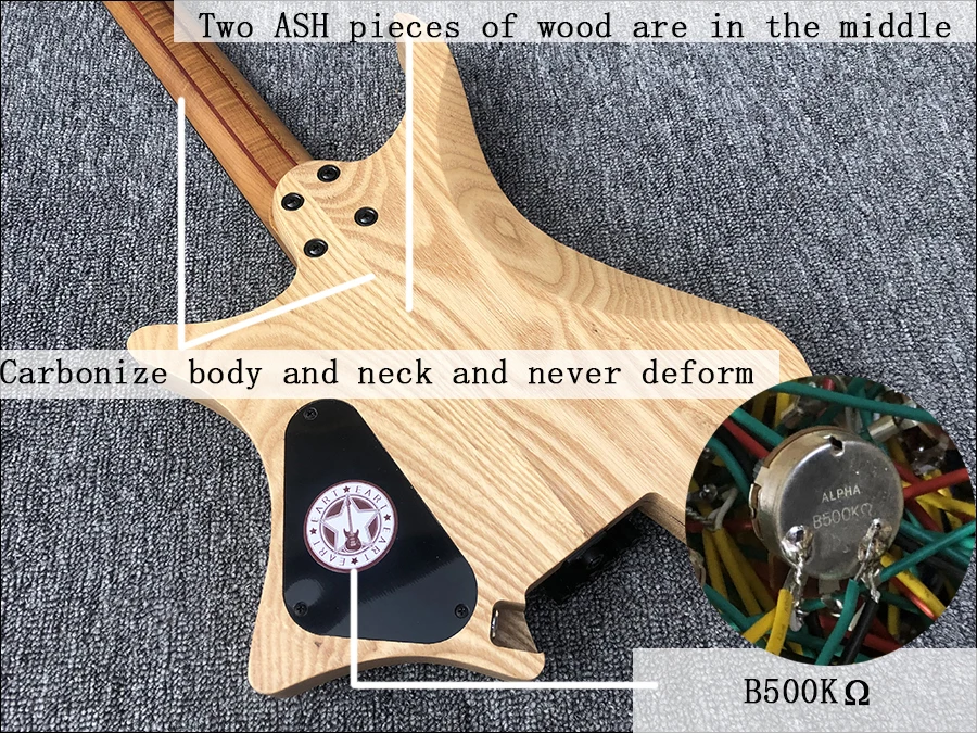 

2020 High quality Headless Electric Guitar Portable travel best custom guitar free shipping musical instruments