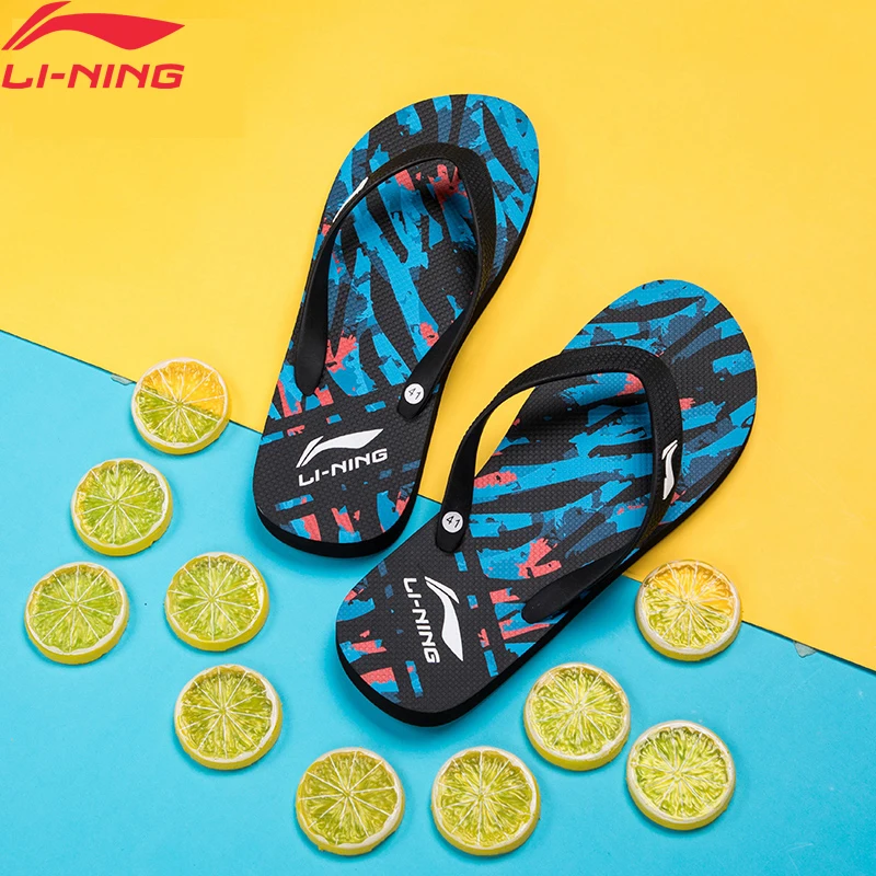 Li-Ning/Мужские Спортивные Профессиональные сандалии с графическим рисунком; пляжная уличная подкладка; светильник; дышащая Спортивная обувь; тапочки; ALSP007 XMT308