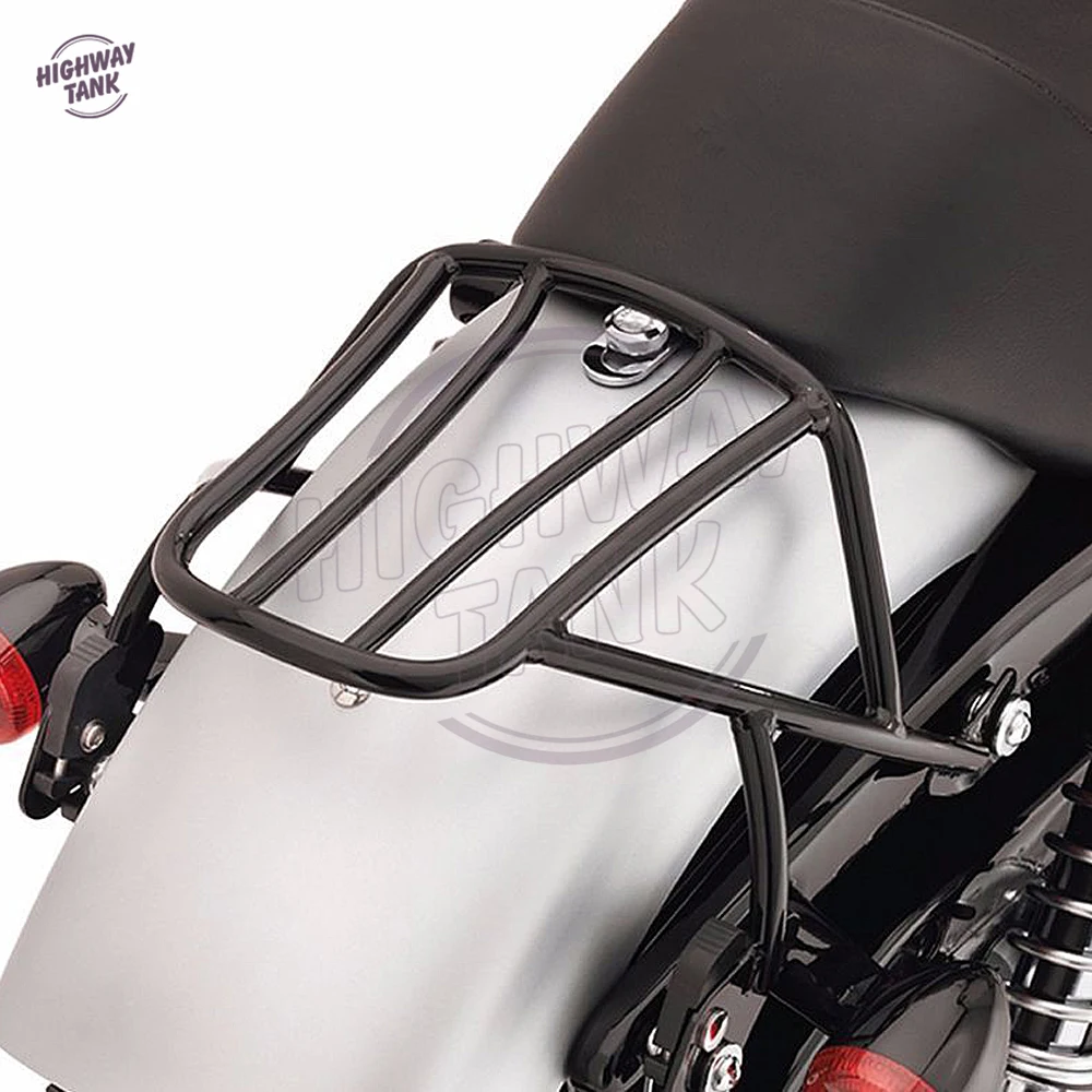 

Black Motorcycle Solo Detachable Luggage Rack Case for Harley Sportster 1200 Iron 883 2004-2017