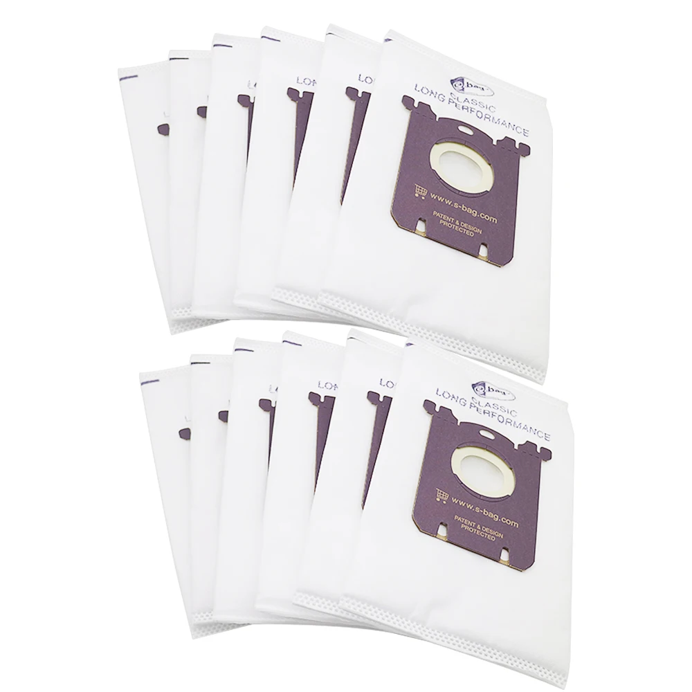 BPfire 10 шт. пылесборники s bag + 1 H12 Hepa фильтр подходит для Philips Electrolux Cleaner FC9080 FC9104 FC9116
