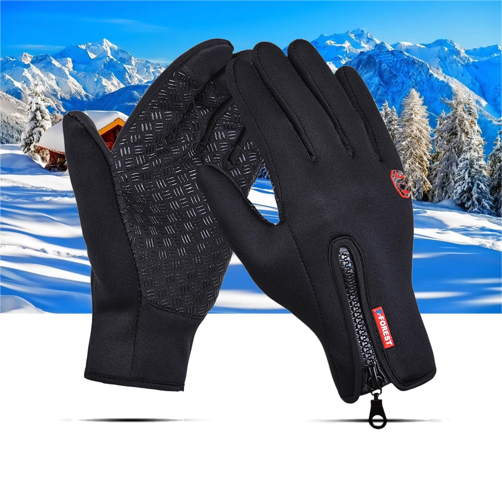 New Arrival Touch Screen Windproof Waterproof Winter Warm Gloves Winter Outdoor Unisex Anti-slip Thick Mittens Glove Motorcycle