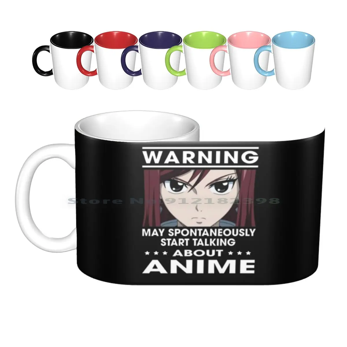 Erza Scarlet хентай аниме художественный подарок Керамические Кружки Кофейные чашки