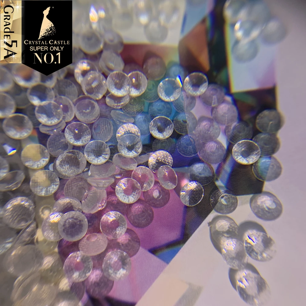 Хрустальный замок 5A 2038 топ горячей фиксации Стразы прозрачный белый AB железо на