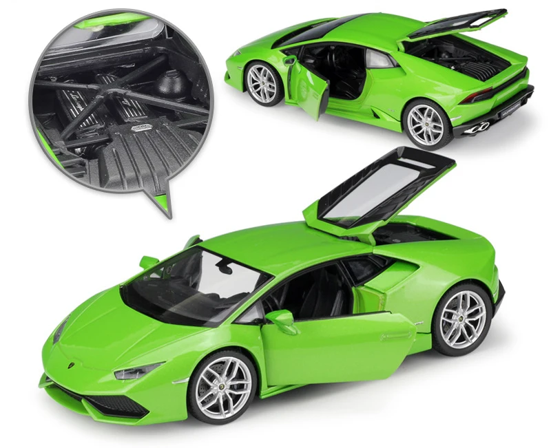 WELLY Модель автомобиля 1:24 Литой автомобиль Lamborghini Huracan спортивный игрушечный из