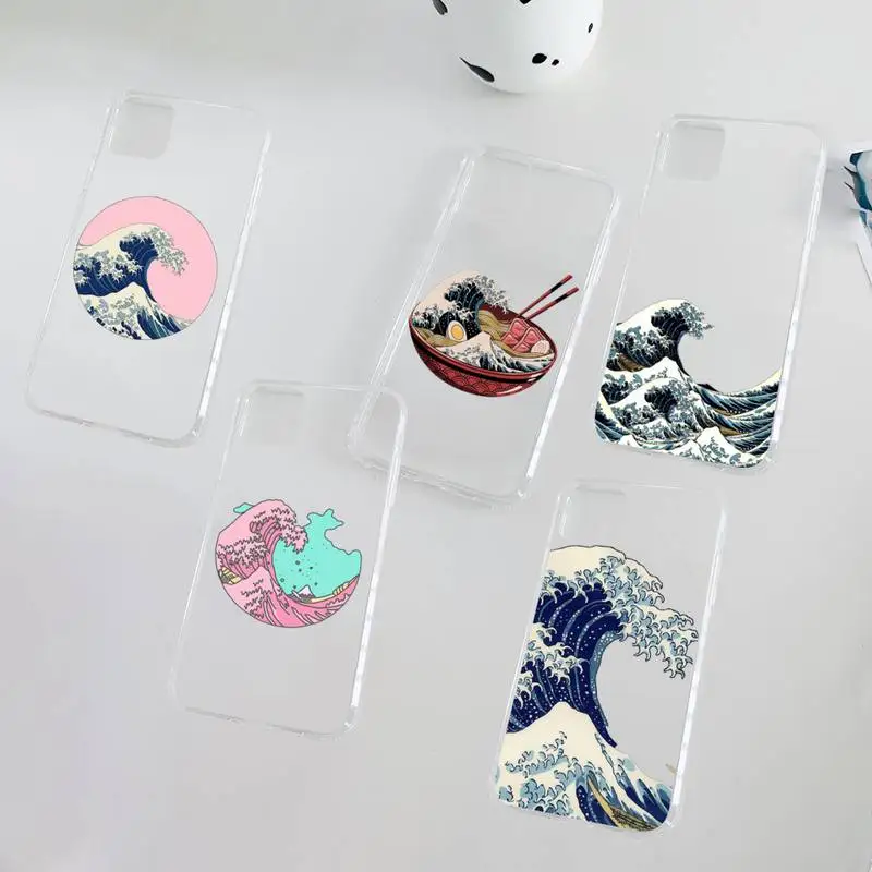 

The Big Wave of kanagawa Phone Case Clear Transparent for iPhone 11 12 13 mini pro XS MAX 8 7 6 6S Plus X 5S SE XR 2020