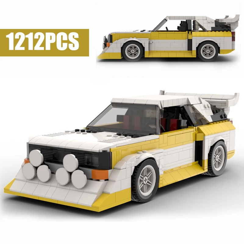 Новый HighTechSeries спортивный автомобиль Спорт Quattro S1 гоночный MOC 43616 Строительный