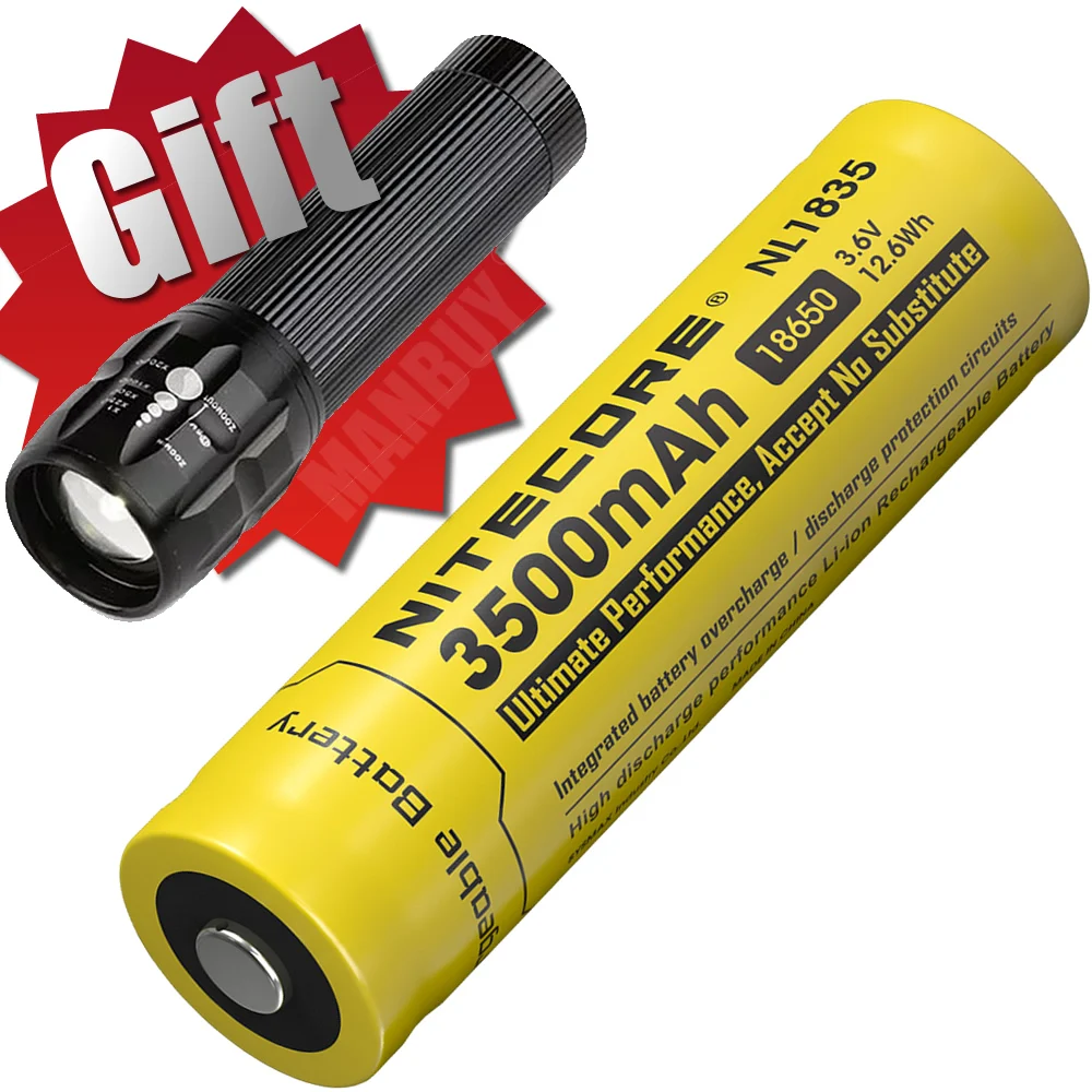 100% оригинал NITECORE NL1823/NL1826/NL1832/NL1834/NL1835 3 7 В литий ионная Защитная батарея Кнопка Топ