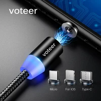 voteer 2m magnetic micro usb cable for iphone samsung huawei xiaomi fast charging wire cord magnet charger type c magnetic cable
